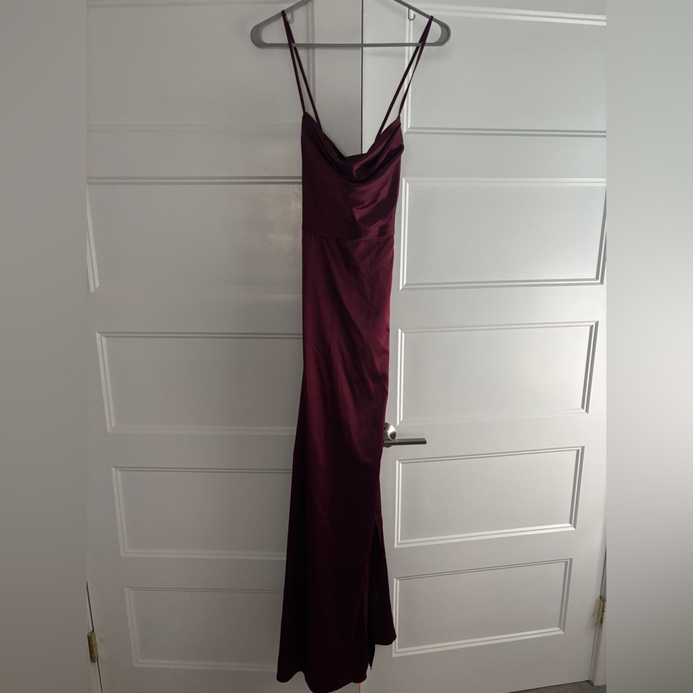 Burgundy bridesmaid dress